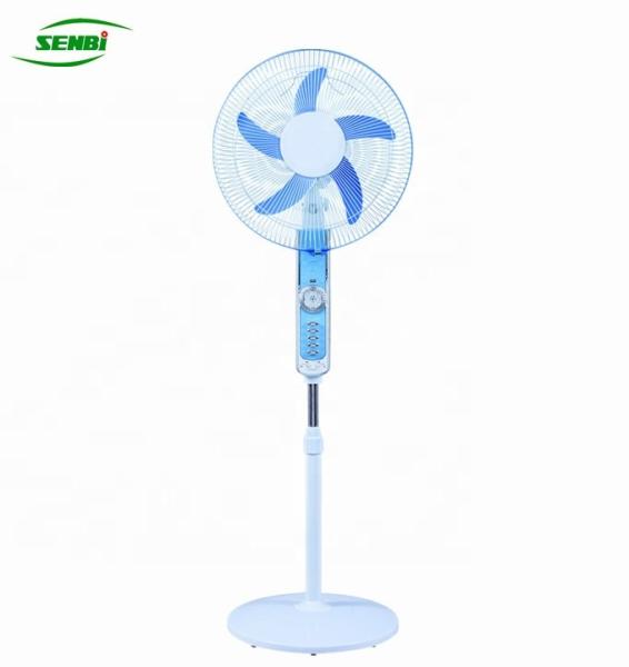 Buy cheap Blue Color Solar Stand Fan 12v 16 Inch With Round Base Energy Saving from wholesalers