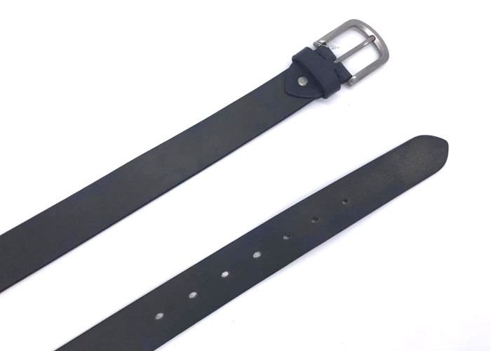 Classic Mens Casual Leather Belt With Anti - Silver Pin Buckle / All - Season Work Pants Belt