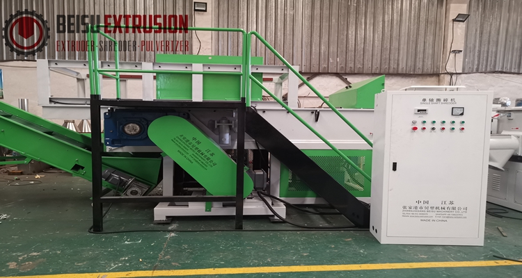 Super Plc Rotary Blade 500kg/H Plastic Shredder Machine