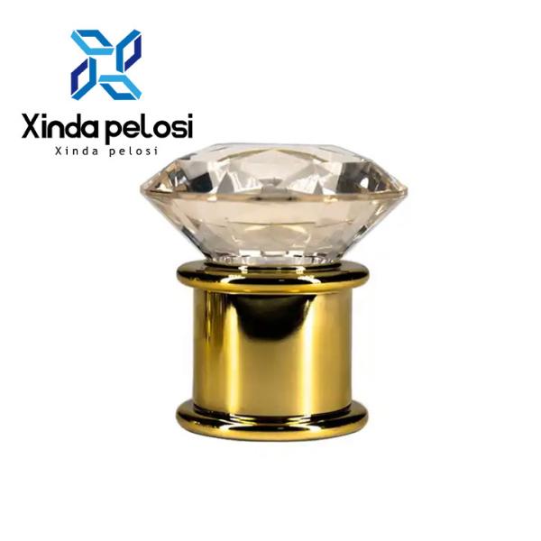 Buy cheap Gold Perfume Bottle Cap Replacement Cosmetic Luxury Shiny Transparent from wholesalers