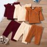 Buy cheap Children'S Outfit Sets Baby Girls Flying Sleeve Solid Color Baby Two Piece Suit from wholesalers
