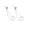 Buy cheap Women Korea Fashion Deometric Drawing 925 Sterling Silver Drop Dangle Earrings (058000) from wholesalers