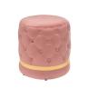 Buy cheap Plastic Wooden Round Ottoman Stool Seat Chair Pouf from wholesalers
