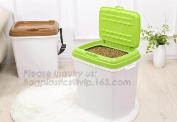 Buy cheap BPA free pet food storage container with wheels, Promotion Plastic Pet Food Storage Container With Bowl container, treat from wholesalers