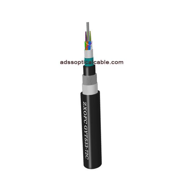 Buy cheap Double Armored Submarine Fiber Cable / GYTS33 Steady 48 Core Fiber Optic Cable from wholesalers