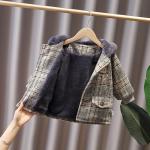Embroidered 1.1M Childrens Winter Jackets Outdoor Coats Hooded Cotton