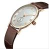 Buy cheap Fashion Stainless Steel Watches with Leather strap / quartz wrist watch for men , ultra - thin case from wholesalers