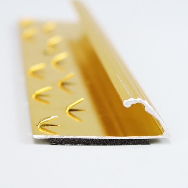 Dependable performance durable golden alloy aluminum metal carpet edging cover strip trim tile