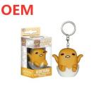 OEM Cartoon Cute Gudetama Egg Yolk Keychain Figures Custom Keychain Toy Action