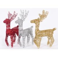 Buy cheap Resin Metal Christmas Ornaments Hollow Deer Iron Animal Figurines 15*25cm product