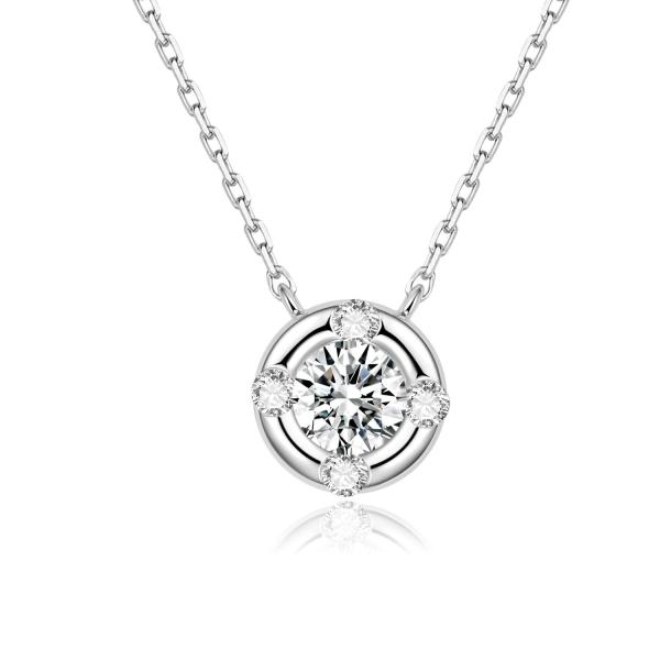 Buy cheap Sense Of Design 18k Gold Lab-Grown Diamond Pendant individuality Pendant White Diamond jewelry Round Shape Pendant from wholesalers