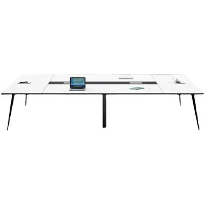 Buy cheap Solid Wood Office Furniture Customized Luxury White Conference Table Modern Meeting Room Table 10 from wholesalers