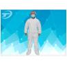 Buy cheap PE Coated Disposable White Coveralls / Disposable Protective Suits For Men S To 5XL from wholesalers