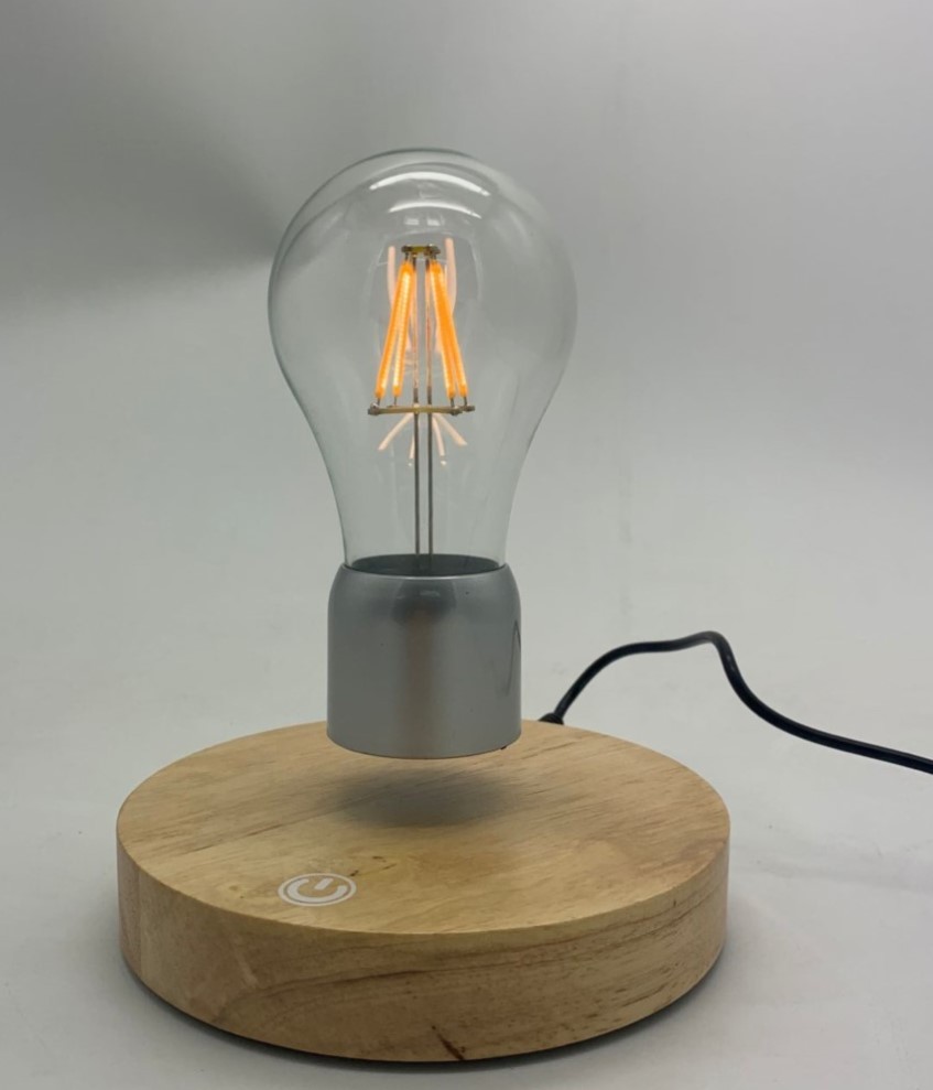 new promotion magnetic levitation floating desk lamp bulb light display racks