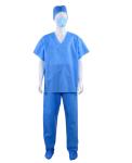 SMS Disposable Scrub Suits , Short Sleeve Scrubs Non sterile