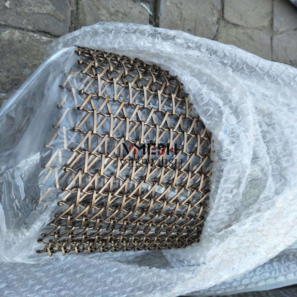 Architectural Conveyor Belt Stainless Steel 316 Woven Metal Spiral Decorative Mesh
