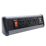 Buy cheap America Desktop Clamp Power Strip 3outlet and 2USB ETL passed from wholesalers