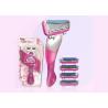 Buy cheap Pink Sixed baldes Stainless Steel razor blade shaving Shai 6 for Woman Use from wholesalers