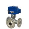 Buy cheap T Shape Channel Straight Through Type 3 Way Stainless Steel Electric Ball Valve from wholesalers
