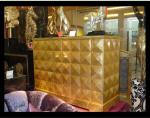 Golden Carved Wooden Chest Cabinet
