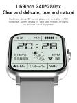 Blood Pressure Sporty Smart Watch 5ATM Pink Smart Watch Waterproof