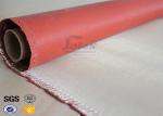 1200 Degree Silicone Coated Glass Cloth , Heat Resistant Fabric Fiberglass