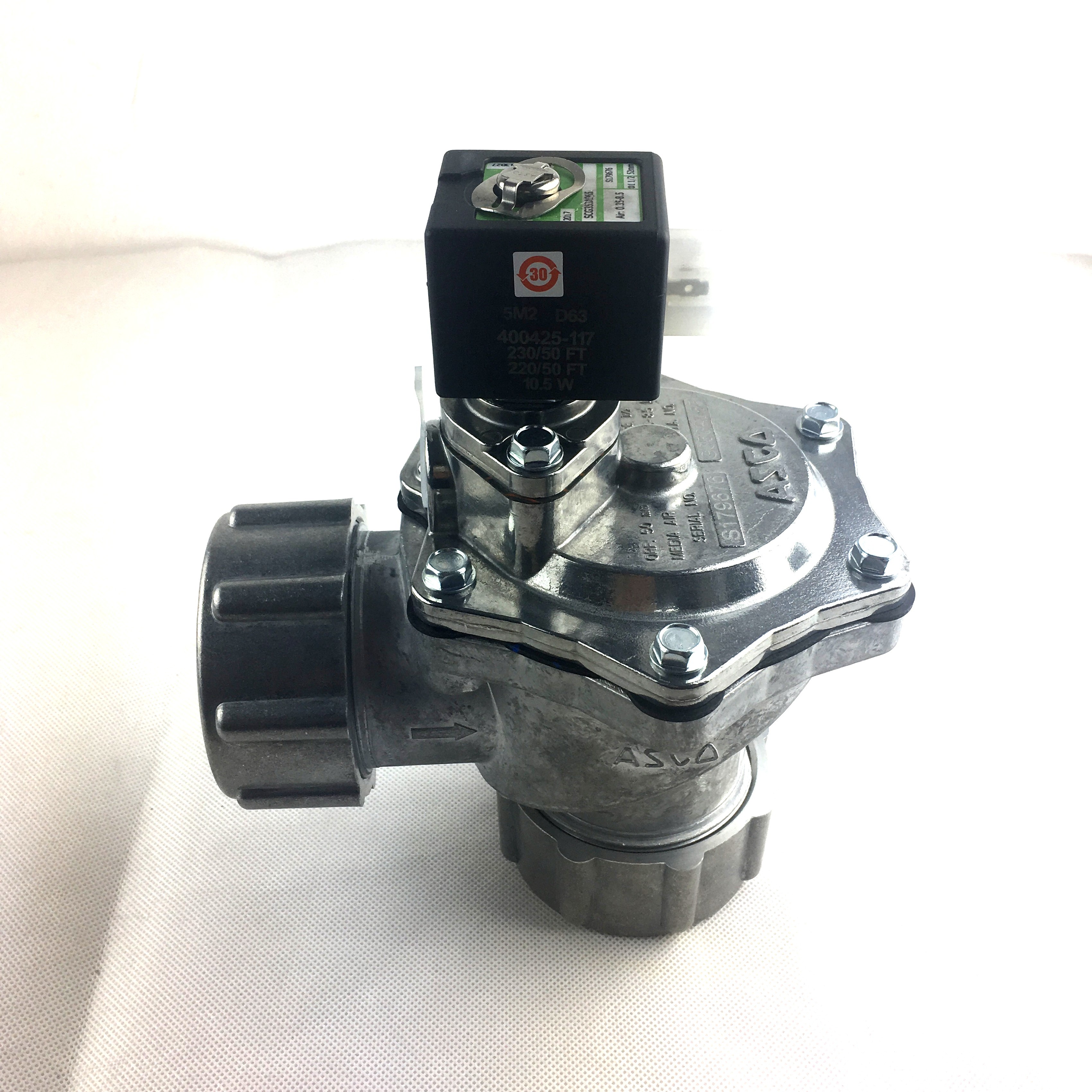 Ø1 1/2 Compression Fitting ASCO Diaphragm Pulse Jet Valves SCG353A065 Dual Stage Integral Pilot Ø1 1/2 Orifice Size 52