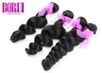 Virgin Loose Wave Malaysian Human Hair Bundles Customized Size Any Colors