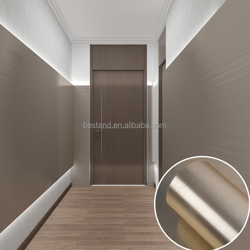 Luxury Metal Design PVC Geometric Pattern Wallpaper Wall Covering Wall Panel Film Vinyl Film Self-adhesive Gold Metal Sticker