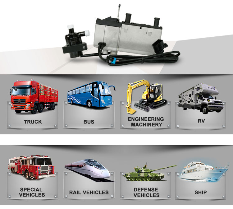 JP Best Quality CE certificate 5kw 12v/24v diesel Liquid Parking Heater similar to Ebersapcher for boat truck bus ships support bluetooth control