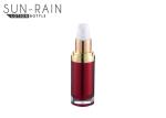 Red lotion bottles luxury round jar face cream bottle with PMMA Material SR
