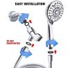 Buy cheap 5 Spray Bathroom Shower Mixer Tap Set , 19cm Chrome Shower Trim Kit from wholesalers