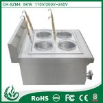 Counter top noodle cooker with 4 baskets
