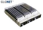 40G - 100G Ethernet QSFP28 SFP28 Connector Cage Assembly Mates With Light Pipes