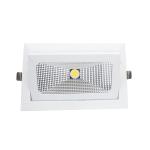 3300 to 3600lm 30w 90 Degree IP40 Shop 9 Inch Square Recessed LED Downlights