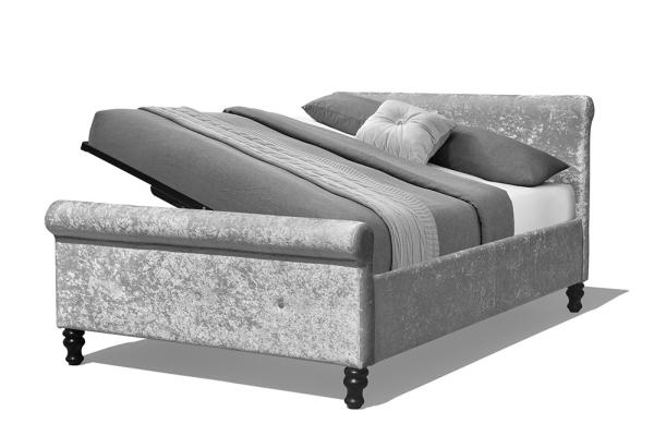 Buy cheap Upholstered French Sleigh Tufted Storage Bed Gas Lift 150cm X 200cm Bed Size from wholesalers