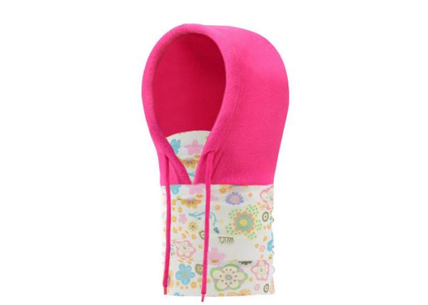 Buy cheap Soft Touch Pink Hat Fleece Face Mask Wind Resistant 25 * 50cm Hat Abt 32cm from wholesalers
