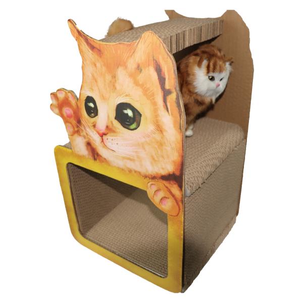 Buy cheap Castle Cardboard Cat Scratcher Bed House Scratching Houses Cozy Space Multiple Layers 51.5x31x11CM from wholesalers