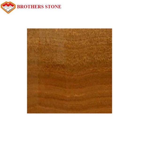 Buy cheap Polished Teak Wood Marble Stone Slabs For Interior Wall Stone Decoration from wholesalers