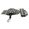 Buy cheap Black White Grid 8mm Metal Shaft Three Folding Umbrella Automatic Open Close from wholesalers