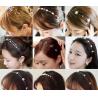 Buy cheap Korean fashion diamond stars love bow pearl bridal headdress hair bands from wholesalers