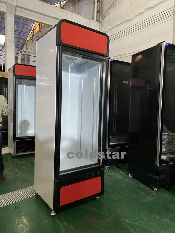 Supermarket 450L Glass Door Vertical Freezer Showcase