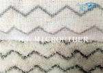 White Color W Shaped Jacquard Microfiber Fabric Twist Pile Fabric Flat Refill