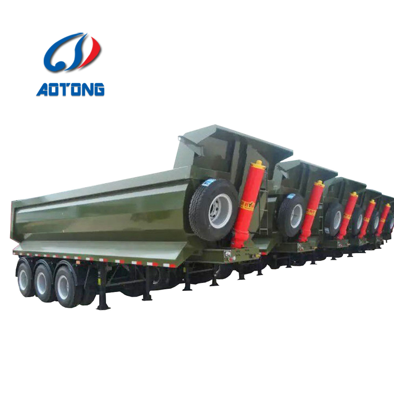 40 Ton Dump Truck Tractor Tipper Trailer Semi-Trailer Sales for Tractor Rim 9.00-22.5