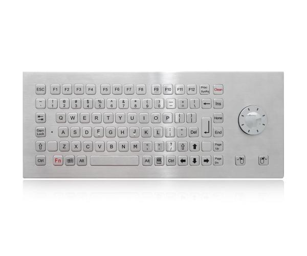 Buy cheap 90 Keys Industrial Stainless Steel Keyboard With Sealed / ruggedized SS hula pointer from wholesalers