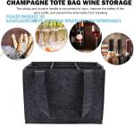 Bottle Bag, Wine Carrier Tote Holders With Separate Partition, Portable Wine