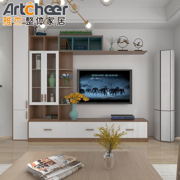Buy cheap Home Furniture Simple LED TV Wall Mount Stand Cabinet with Sliding Doors in Indonesia from wholesalers
