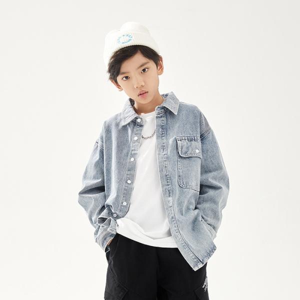 Buy cheap 120gsm Spring Autumn Boys Polo Shirt 90cm To 140cm Toddler Long Sleeve Tops from wholesalers