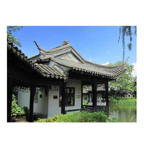 Buy cheap Wooden Gazebo Chinese Clay Roof Tiles Matt Unglazed Asian Gray from wholesalers