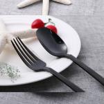 Luxury Food Contact Safe 420SS Matt Black Stainless Steel Cutlery Set